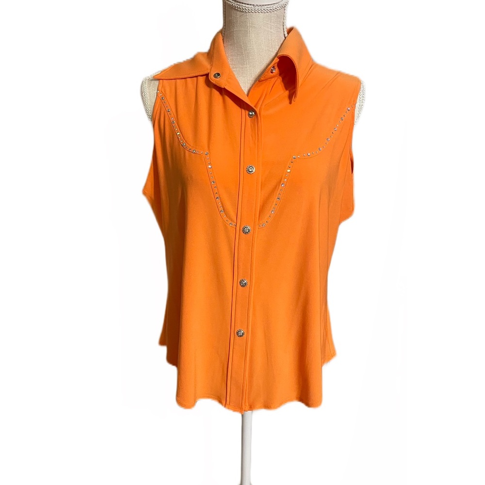 Western Ethics Womens Snap Button Sleeveless Top - image 1